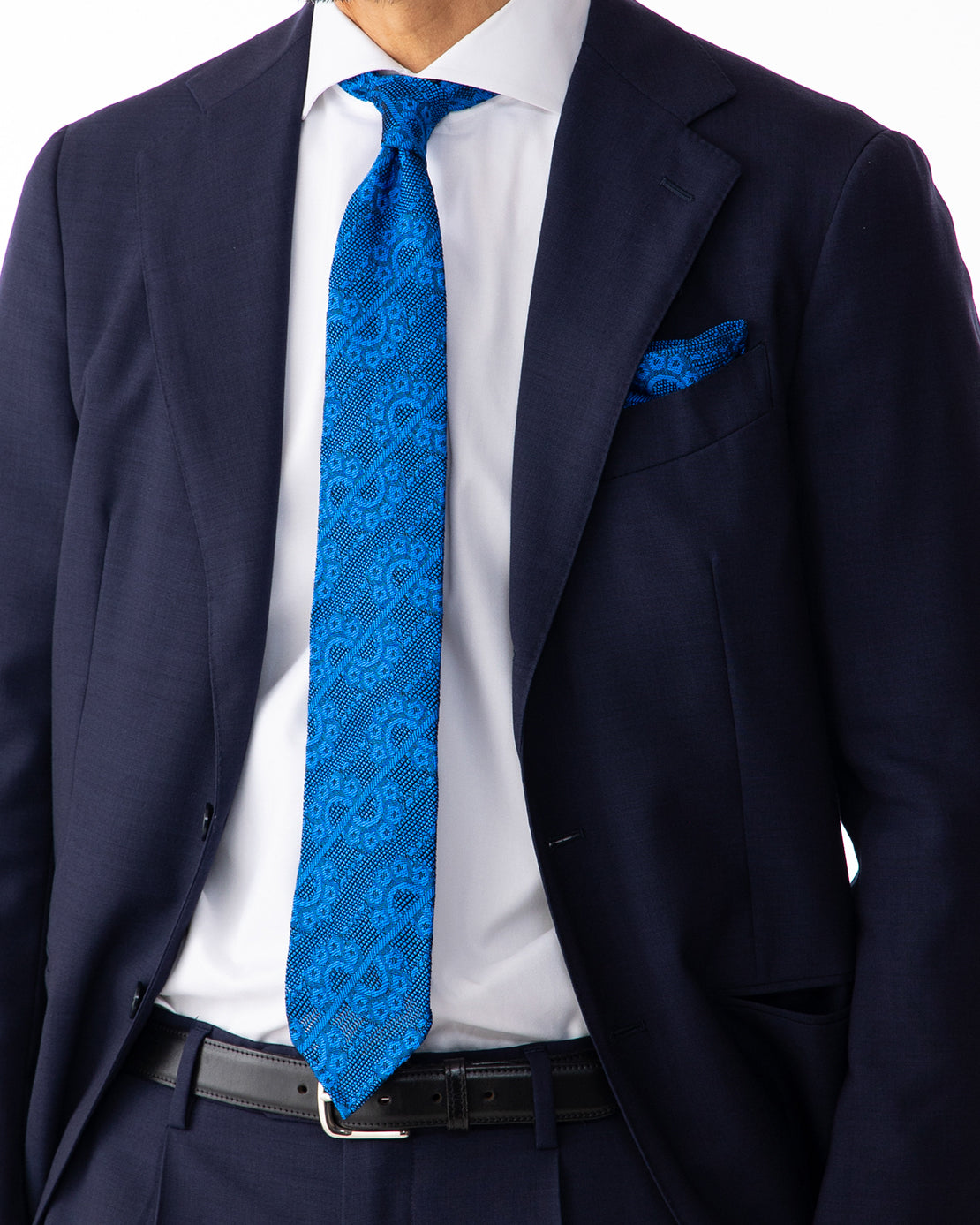 [Art] CHAIN CHAIN Pocket Square Tango Blue