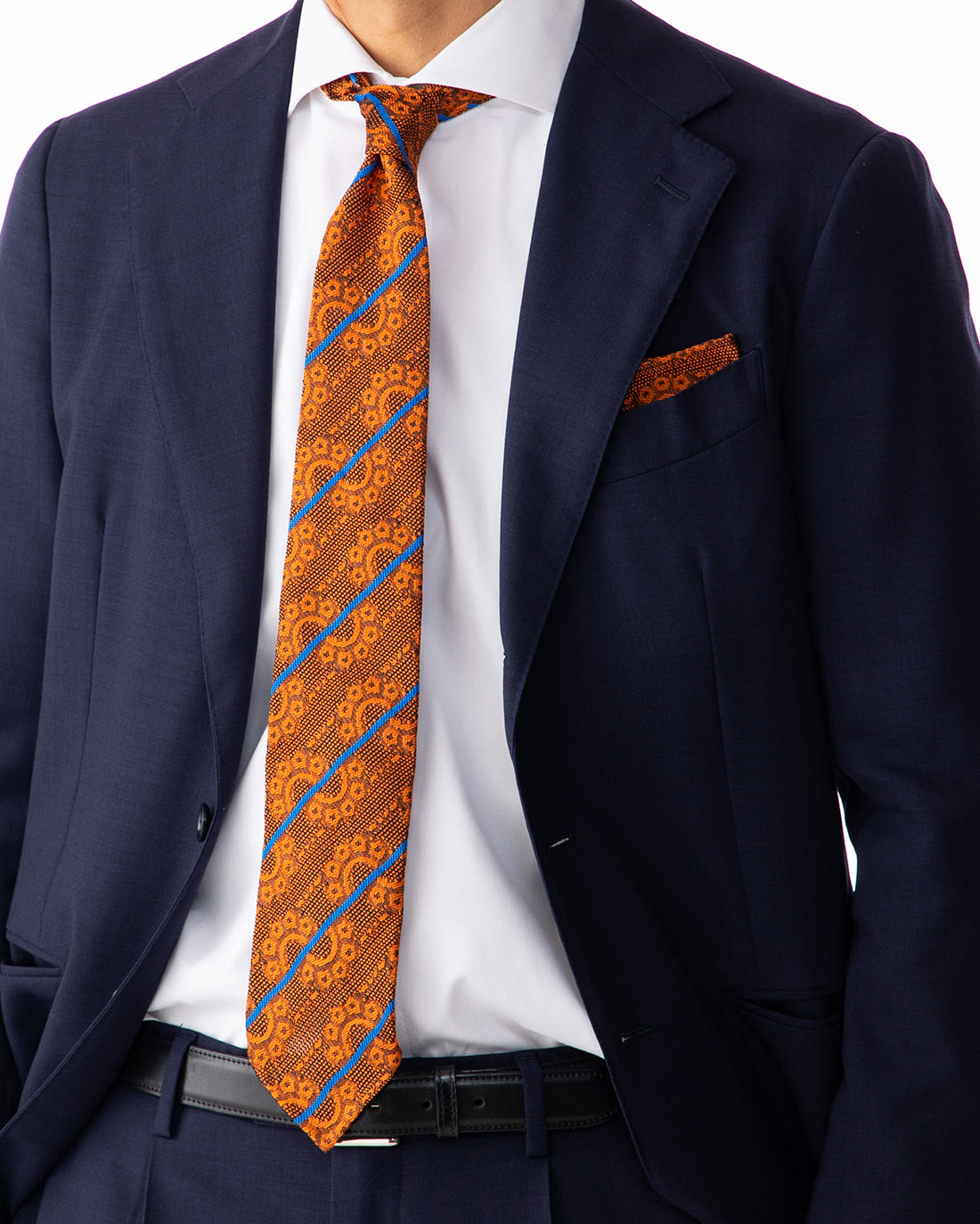 [Art] CHAIN CHAIN Pocket Square Orange