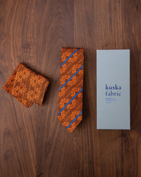 [Art] CHAIN CHAIN Tie & Pocket Square Orange