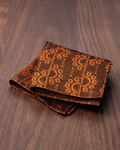 [Art] CHAIN CHAIN Pocket Square Orange