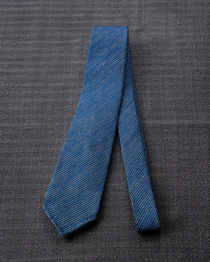 Executive Kasuri Mix Tie Tango Blue x White