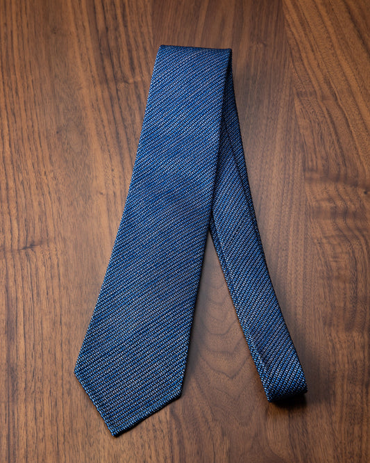 Executive Kasuri Mix Tie Tango Blue x White