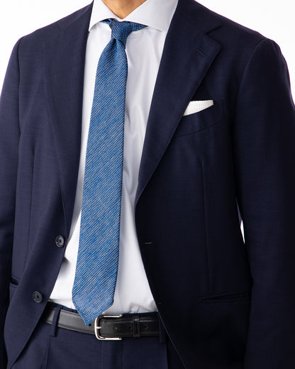 Executive Kasuri Mix Tie Tango Blue x White