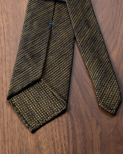 Executive Kasuri Mix Tie Yellow x Dark Navy