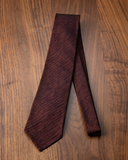 Executive Kasuri Mix Tie Wine x Orange