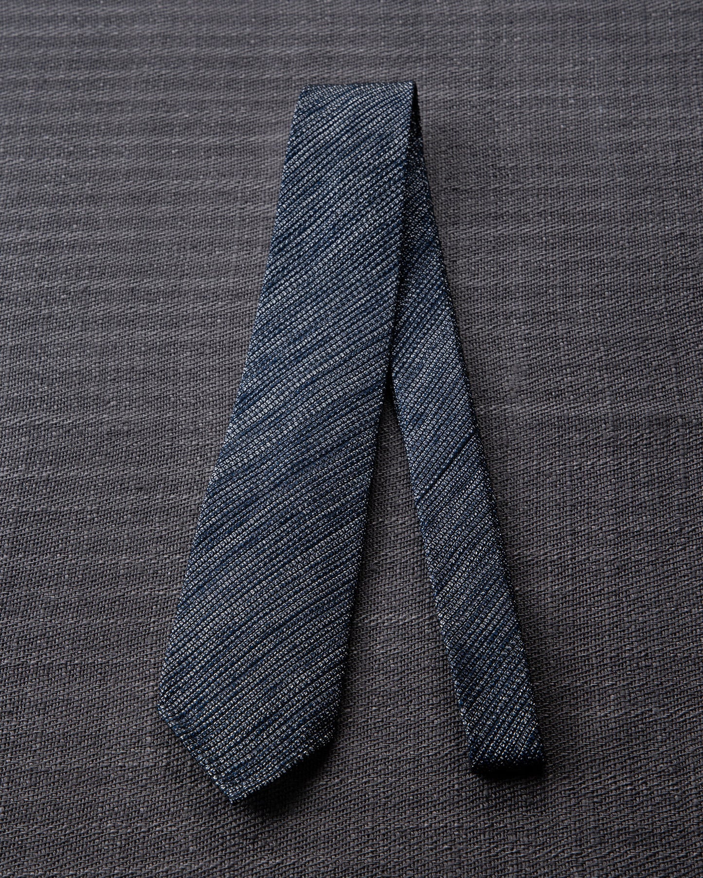 Executive Kasuri Mix Tie Dark Navy x Silver