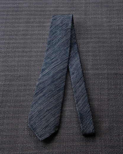 Executive Kasuri Mix Tie Dark Navy x Silver