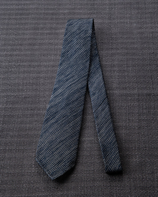 Executive Kasuri Mix Tie Dark Navy x Silver