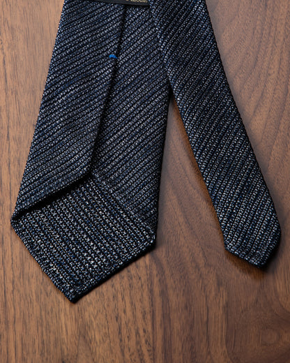 Executive Kasuri Mix Tie Dark Navy x Silver