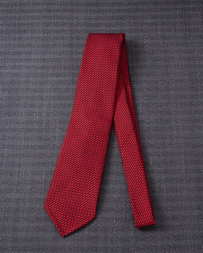 Executive Garza Tie & Pocket Square Red