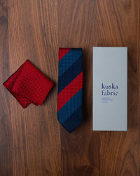 Executive Garza Tie (3 colors) & Pocket Square Red