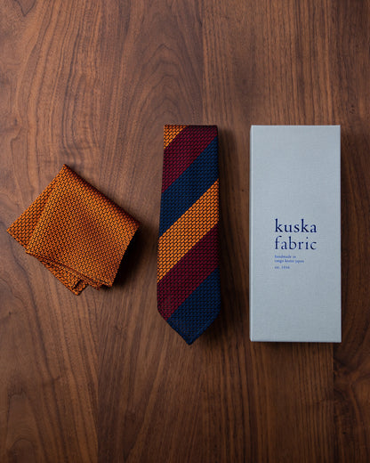 Executive Garza Tie (3 colors) & Pocket Square Orange