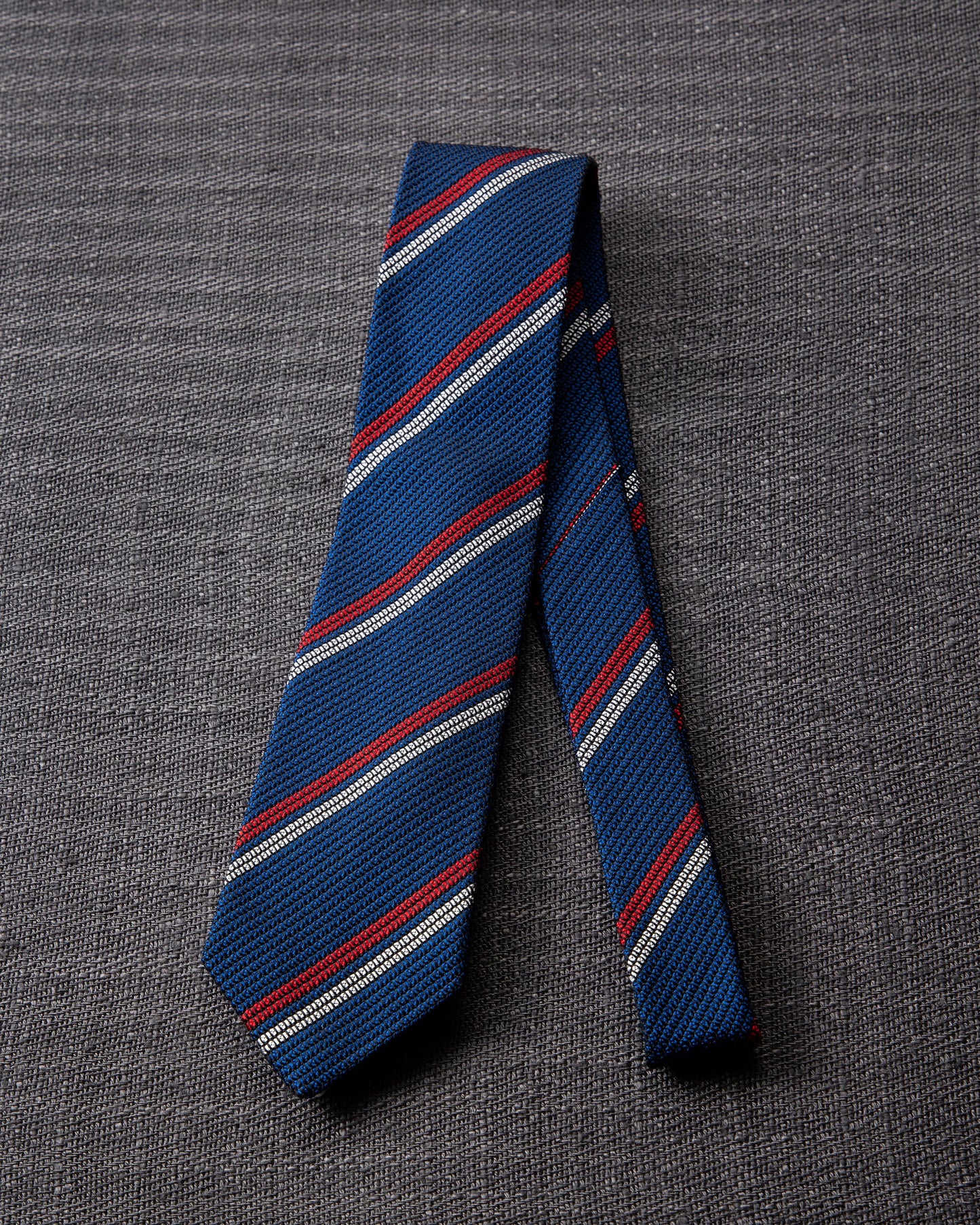 2 Line Regimental Tie Navy