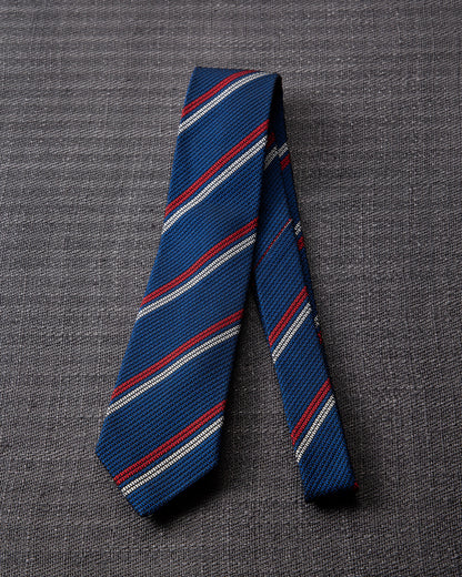 2 Line Regimental Tie Navy