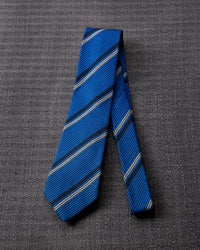 2 Line Regimental Tie Tango Blue