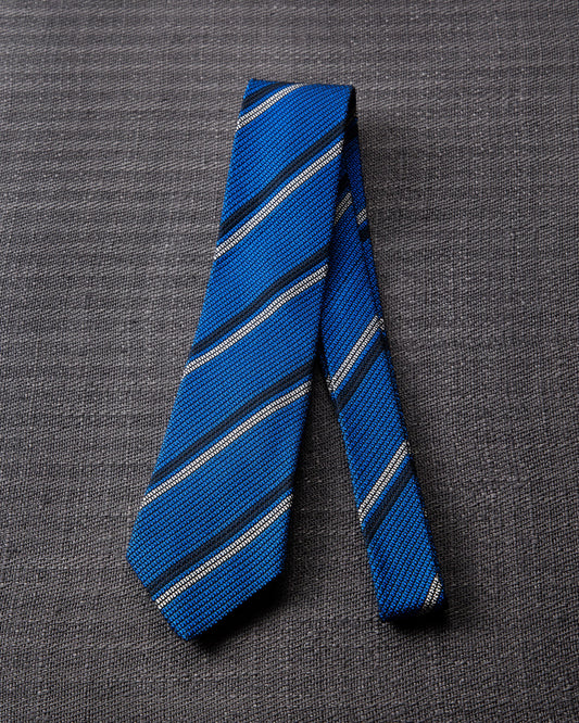 2 Line Regimental Tie Tango Blue