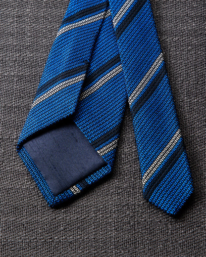 2 Line Regimental Tie Tango Blue
