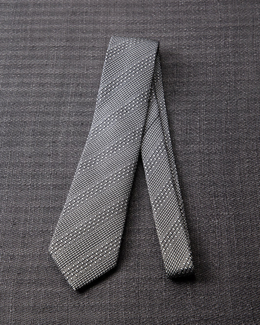 Tango Jacquard Tie White Gray