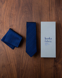 Tango Jacquard Tie & Pocket Square Navy