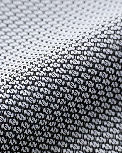 Garza Pocket Square White Gray