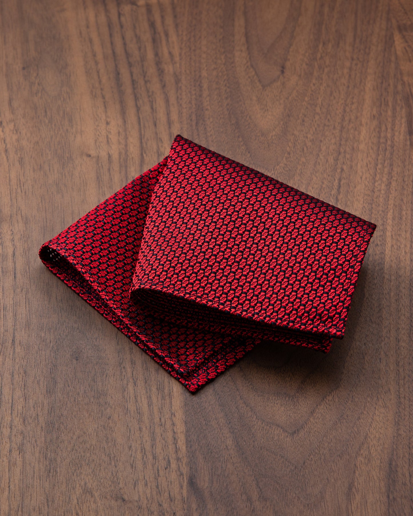 Garza Tie & Pocket Square Red