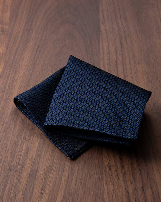 Garza Pocket Square Dark Navy
