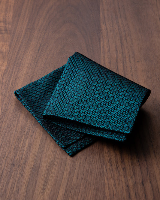 Garza Pocket Square Dark Green