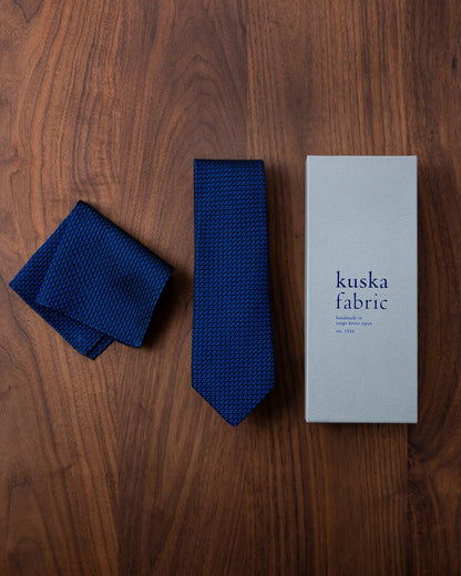 Garza Tie & Pocket Square Navy