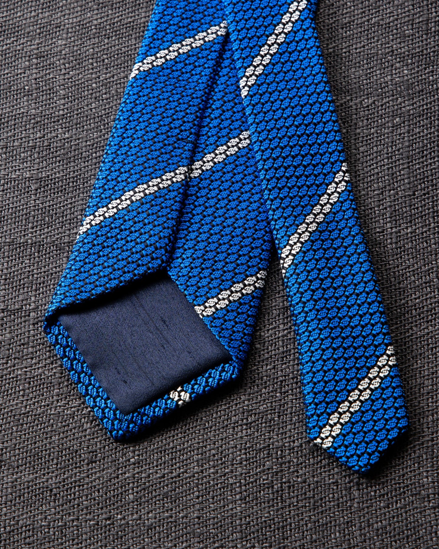 Garza White Line Tie Tango Blue