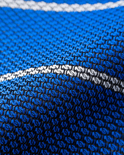Garza White Line Tie Tango Blue