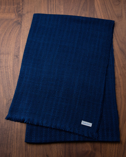 Silk Floss Scarf Navy