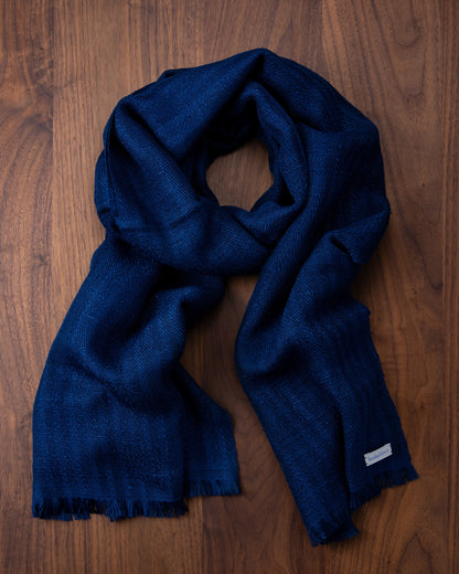 Silk Floss Scarf Navy