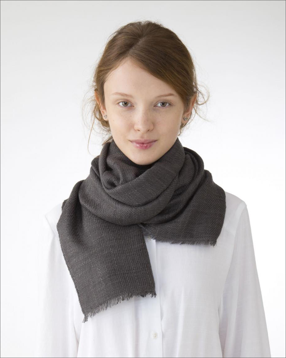Silk Floss Scarf Gray