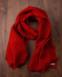 Silk Floss Scarf Red