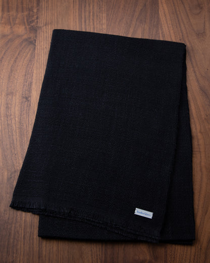 Silk Floss Scarf Black