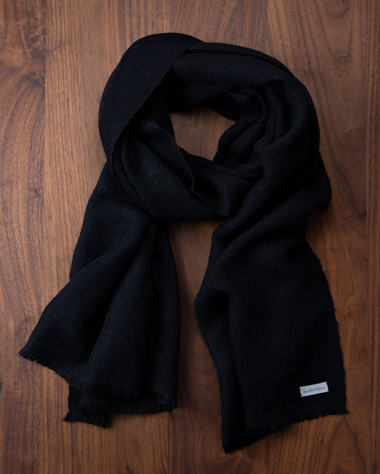 Silk Floss Scarf Black