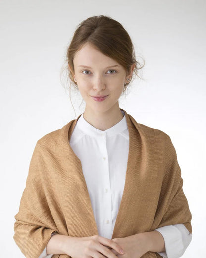 Silk Floss Scarf Beige