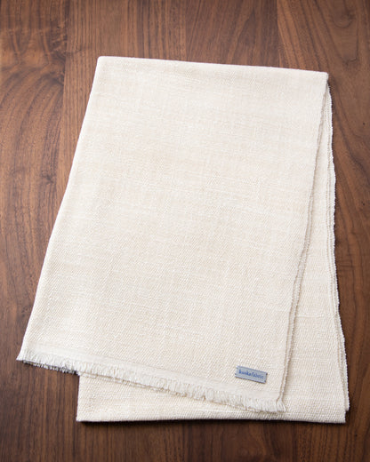 Silk Floss Scarf White