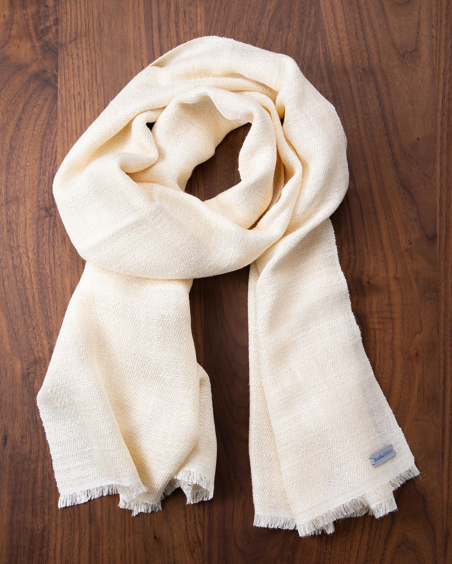Silk Floss Scarf White