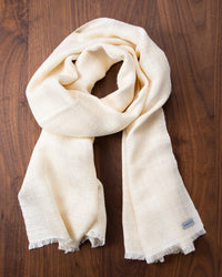 Silk Floss Scarf White