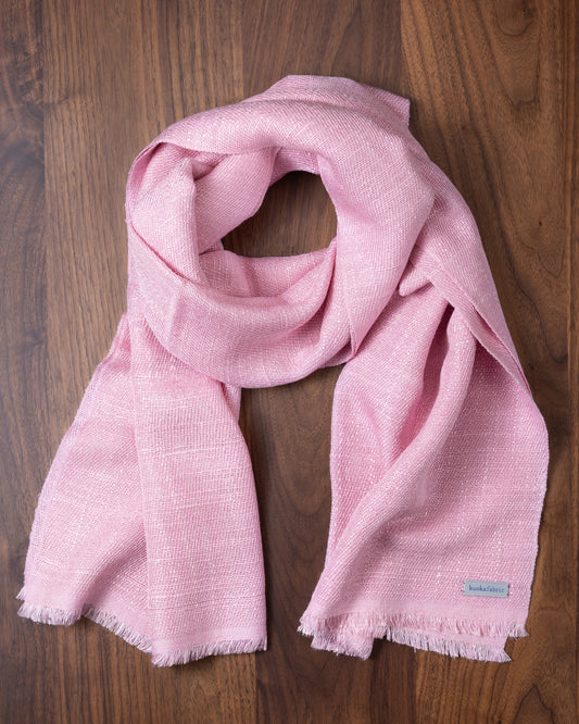 Silk Floss Scarf Pink