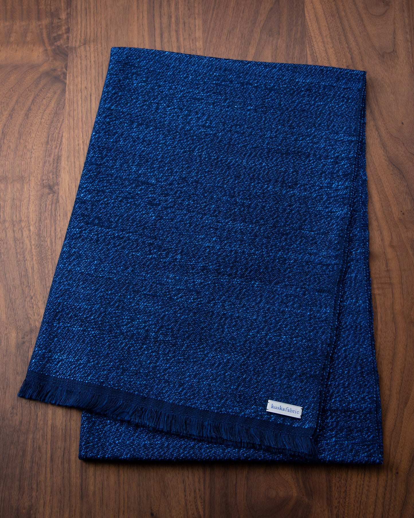 Silk Floss Scarf Mix Navy x Tango Blue