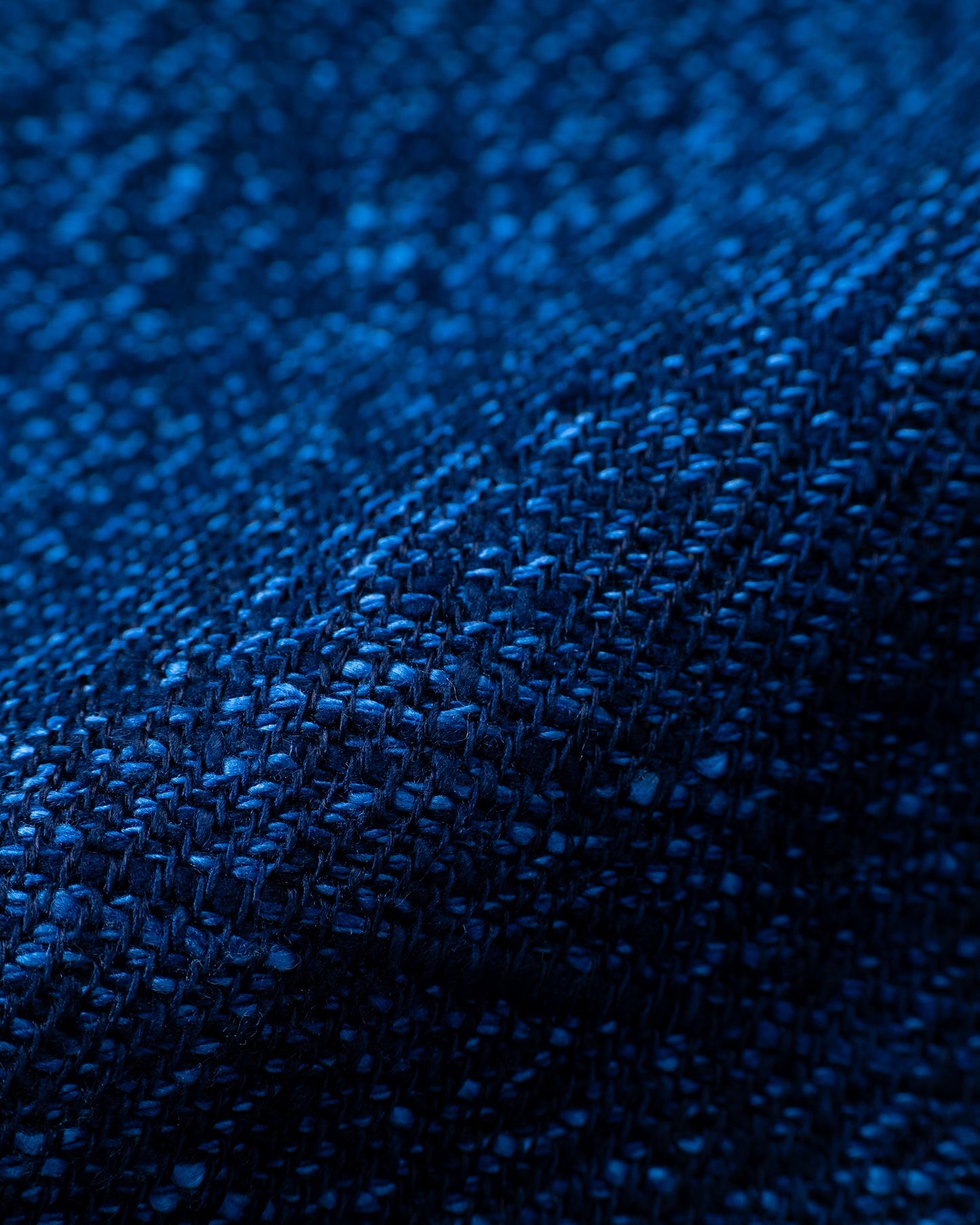 Silk Floss Scarf Mix Navy x Tango Blue