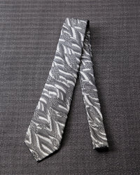 [Art] WAVE HEAD Tie White Gray