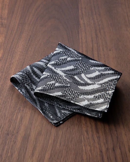[Art] WAVE HEAD & Pocket Square White Gray