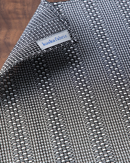 Tango Jacquard Tie & Pocket Square White Gray