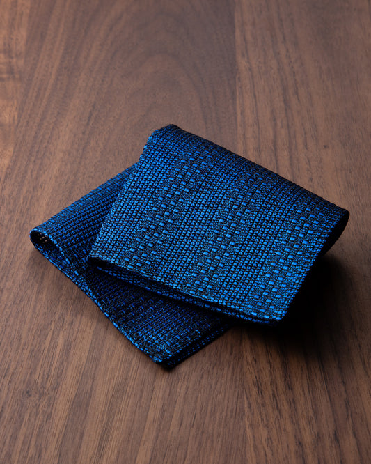 Tango Jacquard Pocket Square Tango Blue