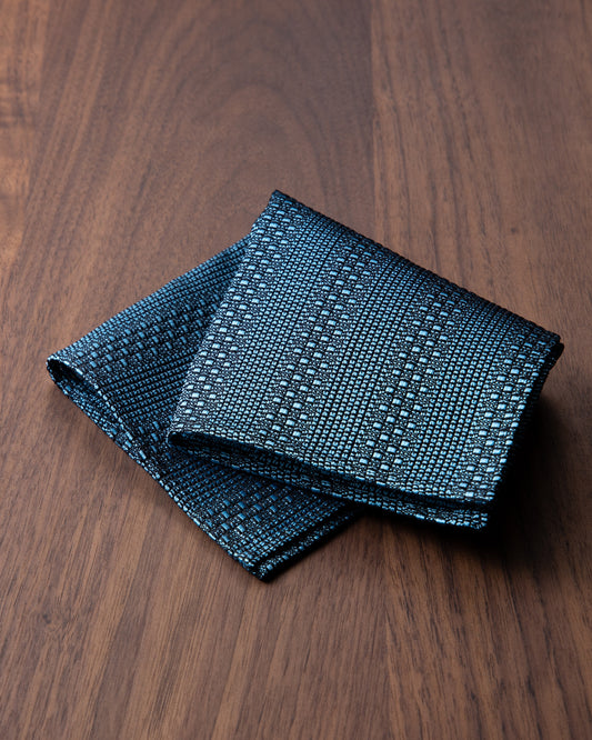 Tango Jacquard Pocket Square Sax
